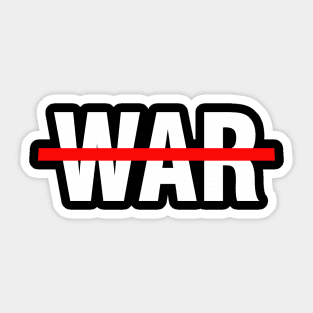 no more/stop the war Sticker